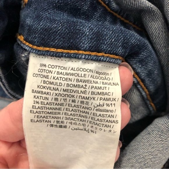 MNG by Mango Medium Blue Pocket Maternity Skinny Overalls Size Small NWT - Picture 11 of 12